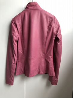 Кожаная куртка светло-розовая (натуральная кожа)