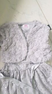 Платье/комплект/выпускной/ мех для девочки, нарядн