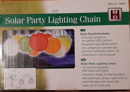 Разноцветные фонари на солнечных батареях германия