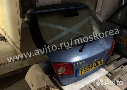 Крышка багажника хетчбэк Chevrolet Lacetti голубая