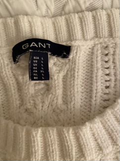 Свитер Gant белый с косами