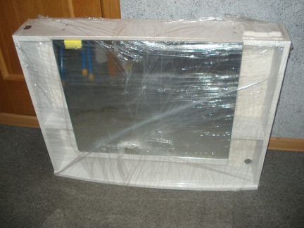 Шкаф зеркальный бонн белый (Mitte) 80 см