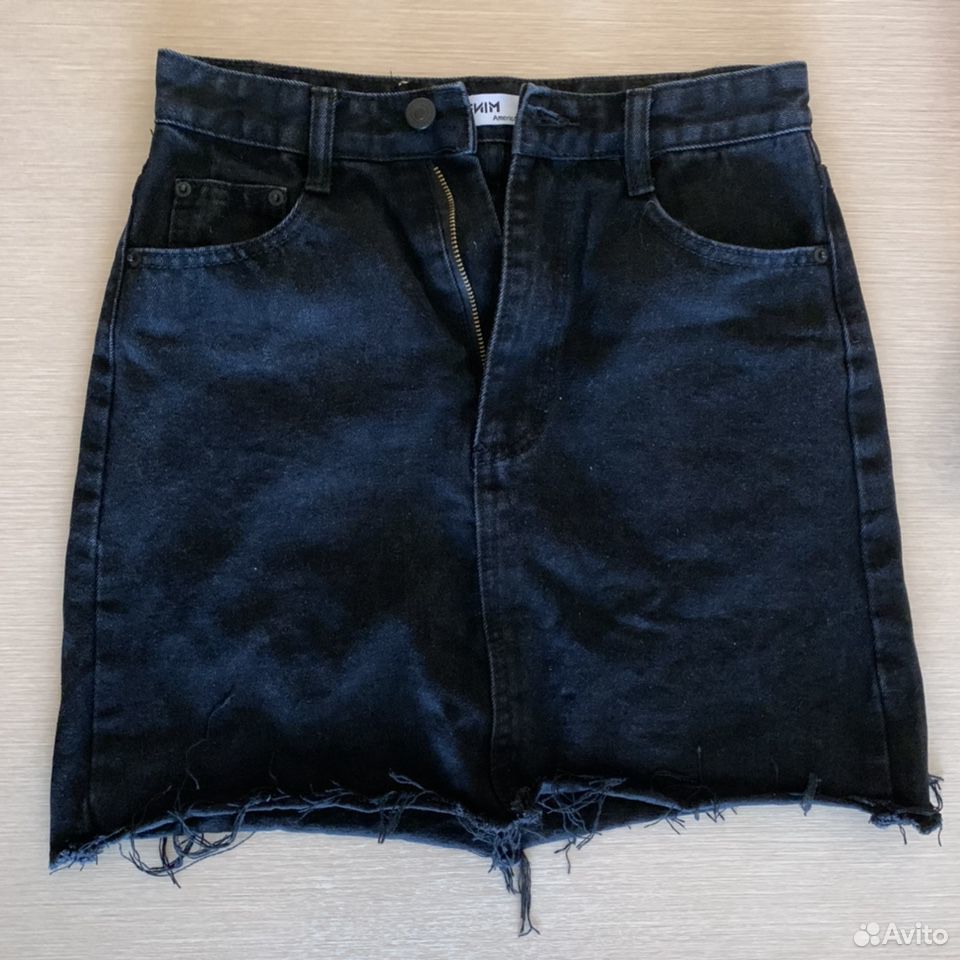 Черная джинсовая юбка 89673323358 купить 2