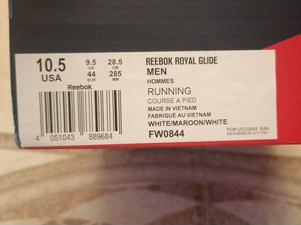 Новые кожаные кроссовки Reebok