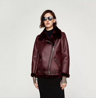 Zara дубленка М