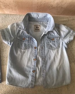 Boys denim Quality cotton шорты/жилет деним 80-86р