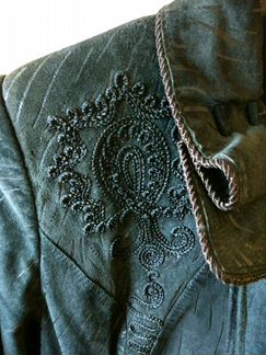 Кожаная замшевая черная куртка