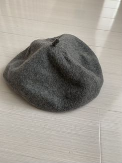 Берет серый шерстяной Корея