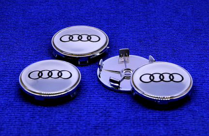 Комплект колпачков неоригинального диска Audi хром