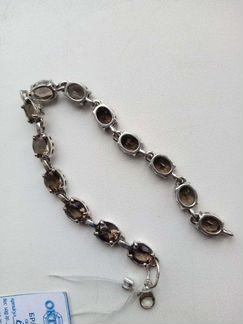 Браслет из серебра 925 пробы с раухтопазами бр-500