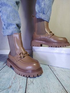 Кожаные зимние ботинки gucci (36-40)