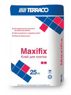Клей для керамогранита и плитки Террако Maxifix