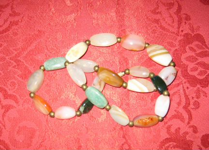 Бусы из разноцветного натурального агата