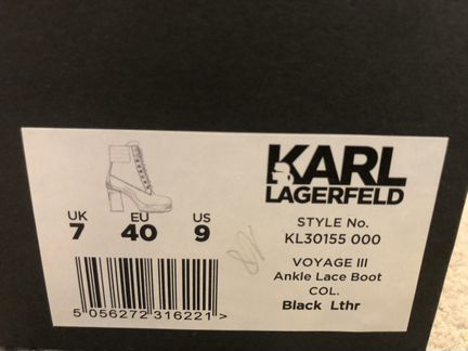 Кожаные ботильоны Karl Lagerfeld р40