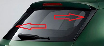 Спойлер заднего стекла skoda karoq