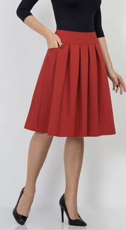 Юбка красная Emka Fashion 50 размер