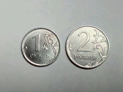1 и 2 рубля России. Брак