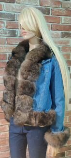 Парка Джинсовая с Песцом