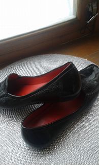 Лаковые чёрные туфли 38-38,5р clarks