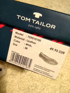 Балетки новые белые кожаные Tom Tailor