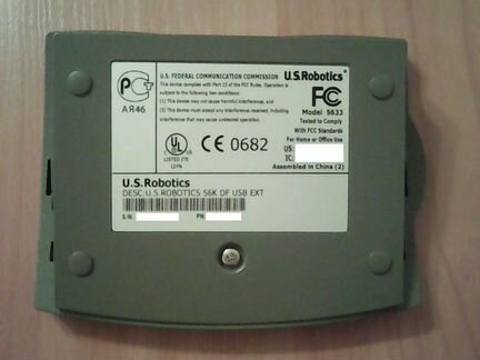 Факс-модем U.S.Robotics 56K Faxmodem USB USR5633A