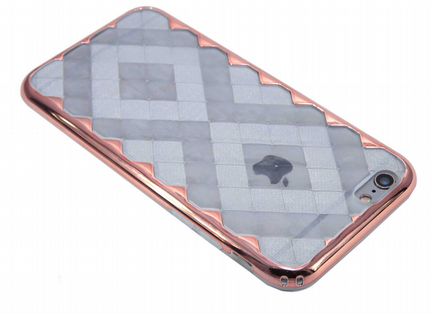 Чехол-накладка для iPhone 6/6S younicou Блеск Рамка TPU розовый
