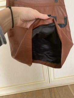 Юбка из эко кожи