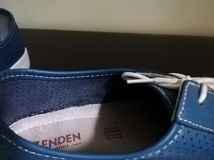 Женские кожаные кеды, мокасины Zenden