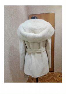 Шуба норковая с капюшоном италия