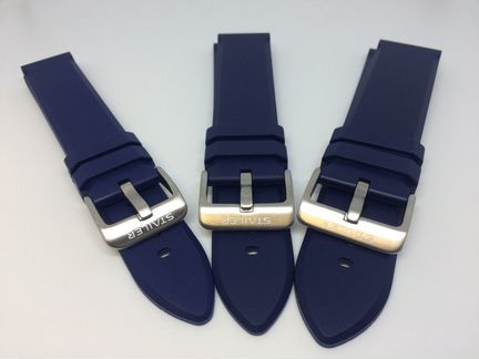 Ремешок натуральный Синий каучук Stailer 3 видов