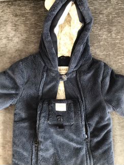 Демисезонный флисовый комбинезон kanz с капюшоном