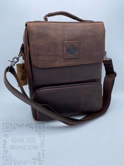 Мужская кожаная сумка через плечо Zznick