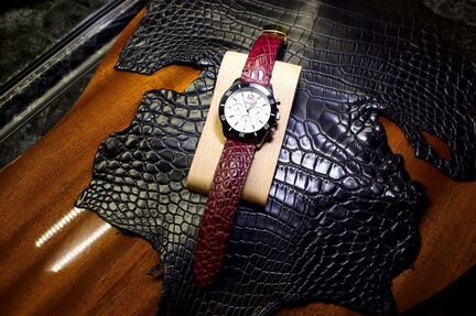 Ремешок для часов из Кожи Крокодила ручная работа