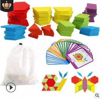 Головоломка пазл Монтессори 155 детали дерево