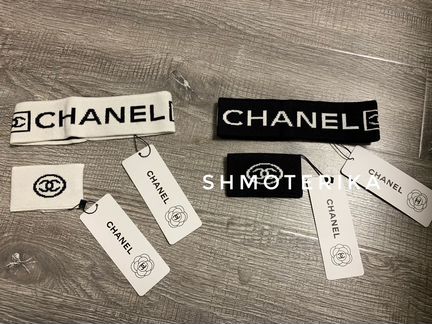 Chanel повязка и напульсник (чёрные)