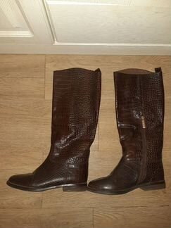Сапоги зимние кожаные