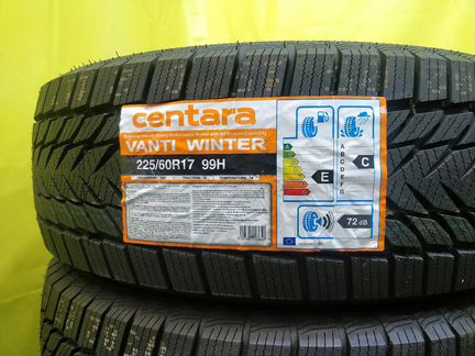 Зимние шины R17 225 60 17 липучка Centara новые