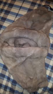 Зимнее пальто с отделкой из голубой норки