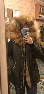 Парка с натуральным мехом