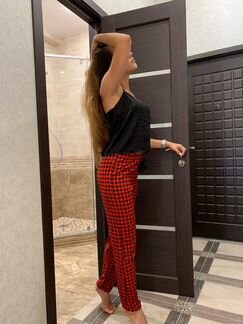 Пижама штаны + шелковый топ