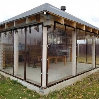 Мягкие прозрачные окна для террасы