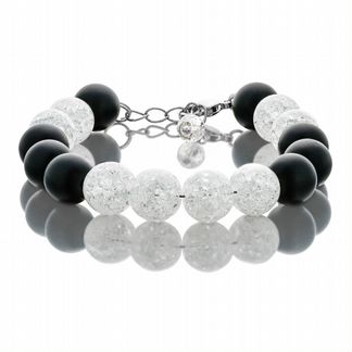 Браслет из шунгита и снежного кварца