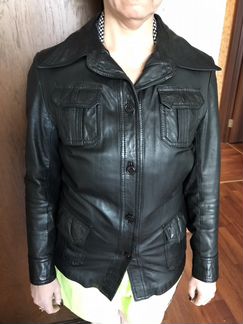 Куртка-пиджак из натуральной кожи